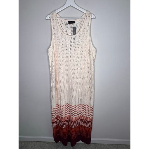 NWT Lane Bryant Eco-Friendly Chevron Striped Sweater Dress Women Size 26/28 - Picture 2 of 14